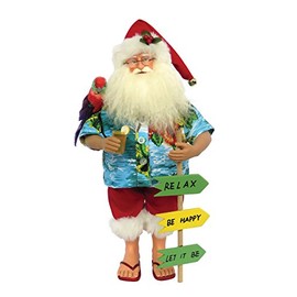 Santa's Workshop 8637 Buffet Beach Claus Figurine, Multicolored, 15"