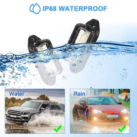 jingfei 2Pcs 12V LED Number License Plate Light for Car Boats Motorcycle Automotive RV Truck Trailer Exterior