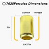 25PCS 7325 Hose Ferrules Brass Fitting, 0.560in ID x 1in