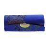 Royal Blue Lipstick Case with Brocade Design