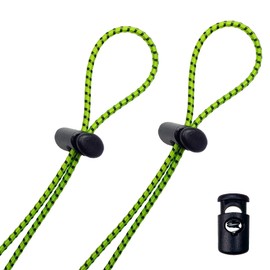 Flow - Kit de correas elásticas para anteojos de natación (2 unidades) - Correas universales ajustables de repuesto para anteojos de natación (verde neón)