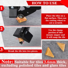 SPEEDWOX Ceramic Tile Cutter Tile Nippers With Strong Plastic Breaker Bar Scoring Wheel Glass Cutters Tools Tile Cutter Hand Tool For Cutting Porcelain Ceramic Mirror