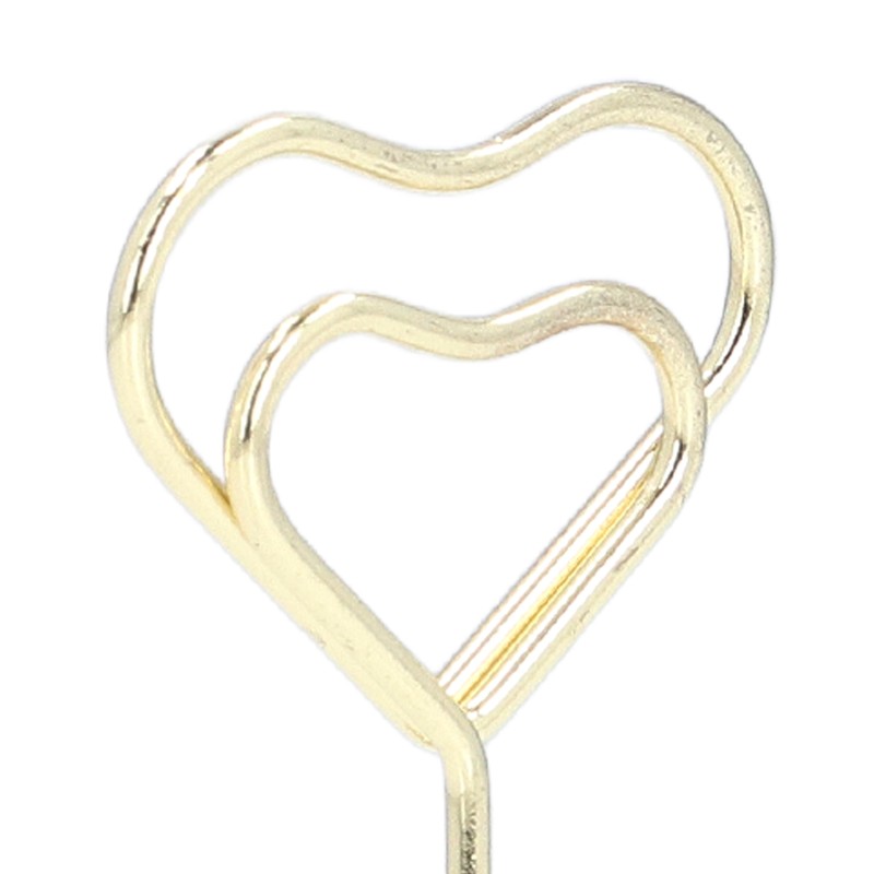 2Pcs Table Number Holder Heart Shaped Firm Stable Premium Metal