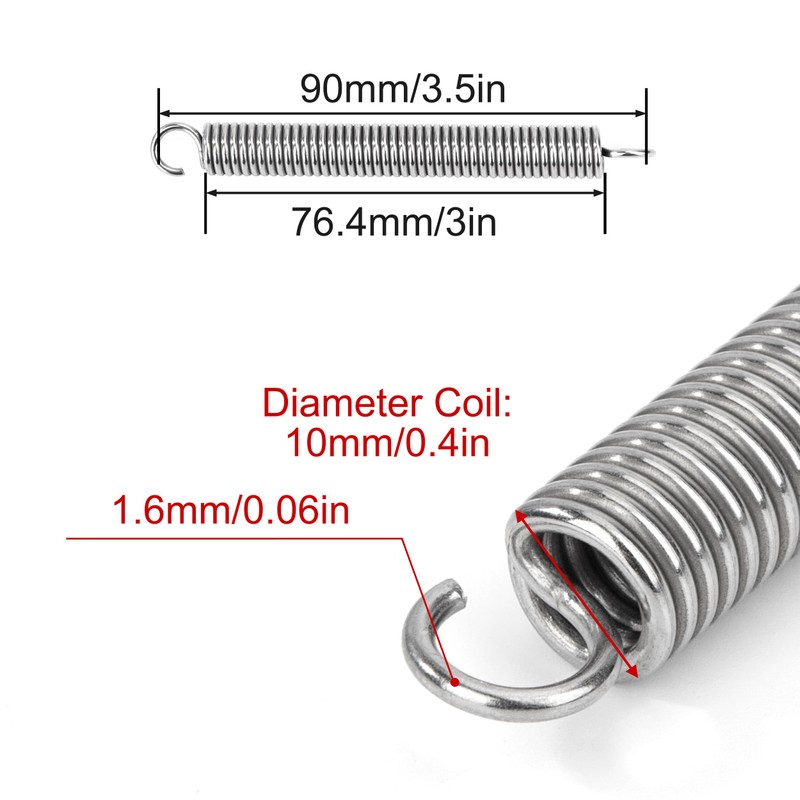 GUNGY Tension Springs with Hooks Stainless Steel Tension Spring Tension