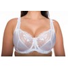 Gemm White Satin Lace Underwired Bra 34D to 46J (38H)