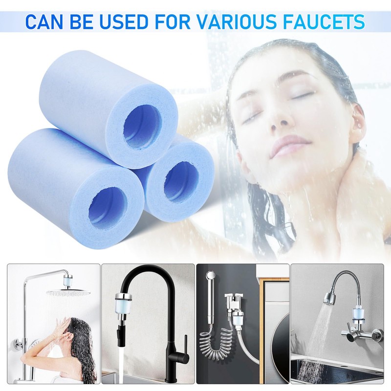 Luxshiny Pack of 20 Shower Filters Cotton Universal Water Filter