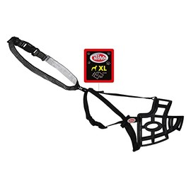 Ballbell Plastic Elastic Snout 39 cm Plus Collar 2.5 cm: 33-60 cm, Muzzle-Collar-XL