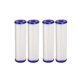 CFS – 4 Pack Pleated Polyester Water Filter Cartridges Compatible with W34-PR, WC34-PR, WVC34, Pentek R30 Models – Remove Bad Taste & Odor – Replacement Filter Cartridge – 5 Micron – 9-3/4" x 2-5/8"