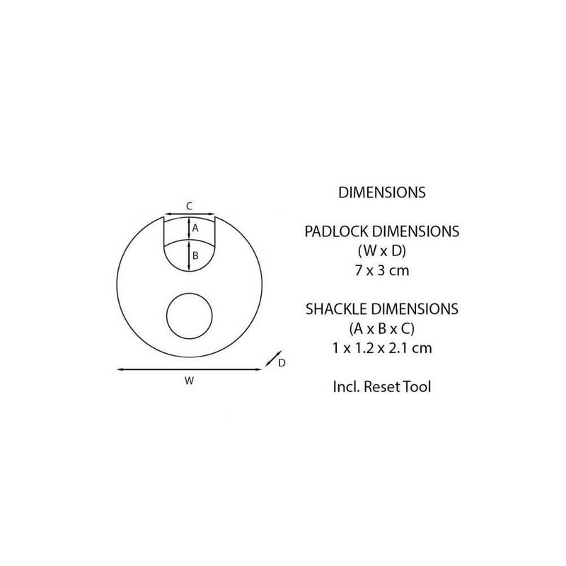 Master Lock 70mm wide Excell zinc discus padlock with shrouded