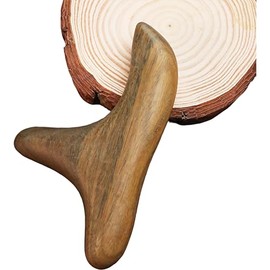 Natural Green Sandalwood Triangular Gua Sha Massage Tool – Face, Head & Body Massager with Aromatic Wood for Stress Relief, at-Home Self Care Gifts for Women