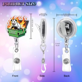 Funny Dumpster Badge Reel, Funny Possum Mental Health Retractable Badge Reel Gift for Nurse Doctor Colleagues Firefighters Social Workers