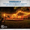OHLECTRIC S14 Ceramic Yellow String Light Bulbs with E26 Base