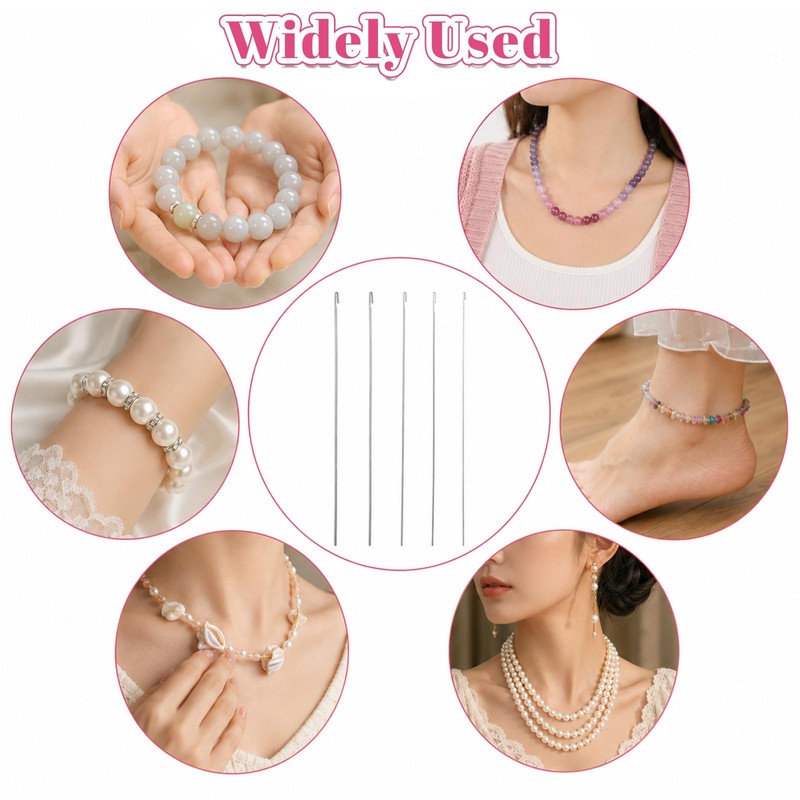 SULIKJHUI 10 Pcs Bead Threader for Jewelry Making, Bead Spinner-Needle
