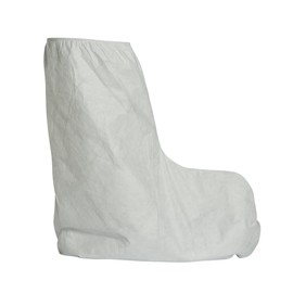 DuPont Tyvek 400 TY454S 18-Inch High Boot Cover with Tyvek FC Skid-Resistant Sole and Elastic Top, White, X-Large (Pack of 100)