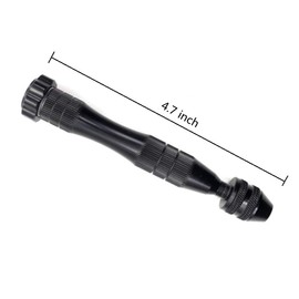 KINGFOREST Precision Pin Vise Hand Drill - Steel Manual Tool with 20-Piece Micro Bits (0.8-3mm) for Resin Casting Molds, Woodworking, Jewelry Making, Model Kits & Miniature Crafting（Black）