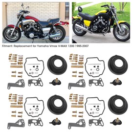 Akozon Carburetor Repair Kit, Motorcycle Carburetor Repair Kit Motorcycle Carburetor Repair Kit for Vmax V-MAX 1200 1985-200