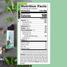 No Sugar Keto Bar Chocolate Mint (12-count) 2-pack