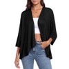 PrinStory Womens Cardigans Lightweight 3/4 Sleeve Ladies Cardigans Elegant Flowy