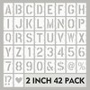 2 Inch Letter Stencils, 42Pcs PET Letter Stencil for DIY