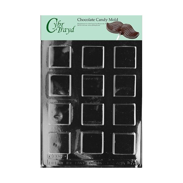 Life Of Party Molds AO065 Plain Square Mints Chocolate Candy