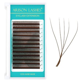 YY Eyelash Extensions Supplies Y Lash 5D Premade Fans 0.07D Curl Volume Lash Extensions Easy Fanning Lashes Matte Black Volume Eyelash Extensions(Brown-5D-0.07D-11mm)