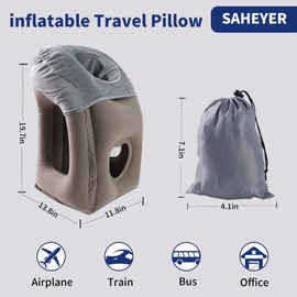 AGEFEREO Neck Pillow Airplane Pillow for Long Flight,airplanesleep Support,Airplane Sleeping Support, Inflatable Pillow for Flights, Travel Essentials Neck Pillows for Airplanes