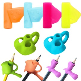 Counius Pack of 10, Writing Aid for Children's Pen, Learning to Write Aid, Grip Writing Pen, Pencil Grips Children, Pen Holder, Children's Aid, Ergonomic for Left-Handed or Right-Handed Users