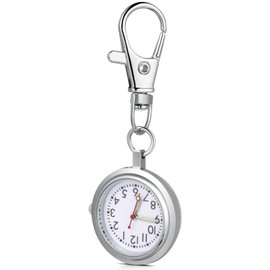 Hemobllo Quartz Pocket Watch - Keychain Watch Portable Pocket Watch with Key Buckle Luminous Hands Unisex Keychain Pocket Watch for Women Men Nurses