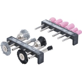 BGS DIY 50797 | Grinder and Steel Wire / Plastic Brush Set | 12 Pieces