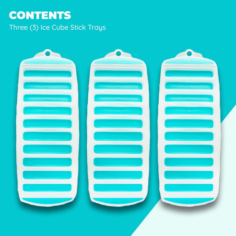 Jacent Resusable Silicone and Plastic Water Bottle Ice Cube Stick