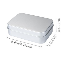 Soap Box,Metal Aluminum Square Soap Box Travel Leakproof Soap Box with Removable Draining and Lid Portable Soap bar Case for Bathroom Traveling Camping Gym 96 x 68 x 30mm (Silver)