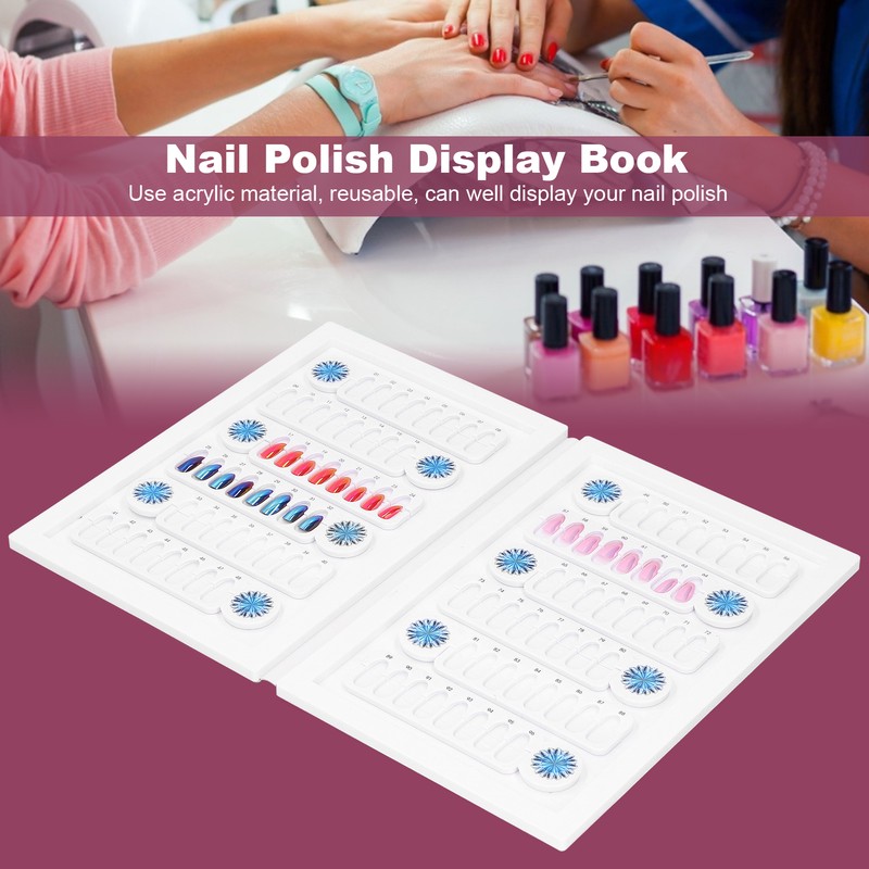 96 Colors Nail Gel Polish Display Book Detachable Magnetic Nail
