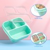MCHERRY 3Pack Snack Boxes with Compartments, Stackable Bento Boxes for