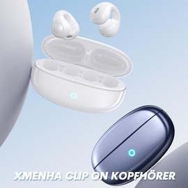Clip on Ear Kopfhörer Sport Open Ear Luftleitung Knochenschall Kopfhörer kabellos Bluetooth Wireless Open Earbuds Headphones Sport Ohrhörer mit Ohrhaken Ohrbügel Ear Clip für Joggen Laufen Radfahren