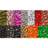 25 x BRASS beads 3,2 mm 1/8" (0,1g) FLUO ORANGE