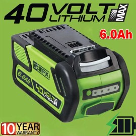 For GreenWorks 40V For Greenworks G-MAX Lithium Battery 29472 29462 29252 20202 40 Volt 6000mAh