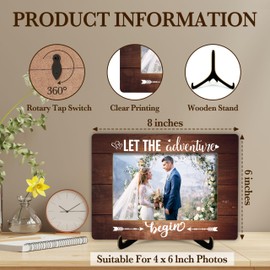 wenhihsiy Wedding Gifts Picture Frame, Engagement Photo Frames With Stand, Wedding Anniversary Christmas Gifts For Couple, 6x8 Picture Frame Tabletop Decor - Fits 4x6 Inches Photo（14）