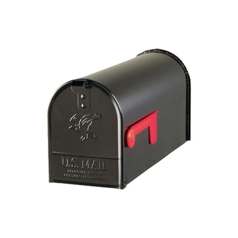 Gibraltar E1100BAM Elite Post-Mount Mailbox, Medium, Black Steel - Quantity