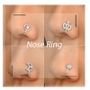 Cybche Rhinestone Butterfly Nose Ring Crystal Butterfly Nose Cuff CZ