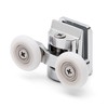 2 x Twin Top Zinc Alloy Shower Door Rollers/Runners/Wheels 23mm