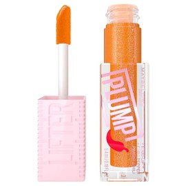 Maybelline Lifter Plump Brillo Labial Voluminizador, Maquillaje para Labios con Efecto Relleno Instantáneo, Fórmula con Chile y Maxi-Lip, Acabado Bril