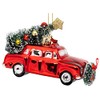 SIKORA BS567 Car with Christmas Tree Decoration Glass Figurine Christmas