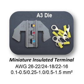 TGR Crimping Tool Die - A3 Die for Miniature Insulated Terminals