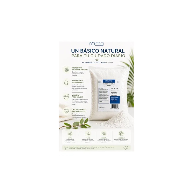 Piedra Alumbre Natural Polvo 3kg