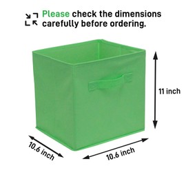 Fabric Storage Bins - 6 Pack Collapsible Cube Organizer for Closet, Shelves & Living Space, Pastel & Dark Color Options - Foldable Storage Boxes with Handles for Clothes (Pastel Colors, 11 inch)