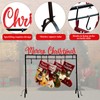 HUTHDAK Metal Merry Christmas Stocking Holder Stand with 8 Hooks,Heavy