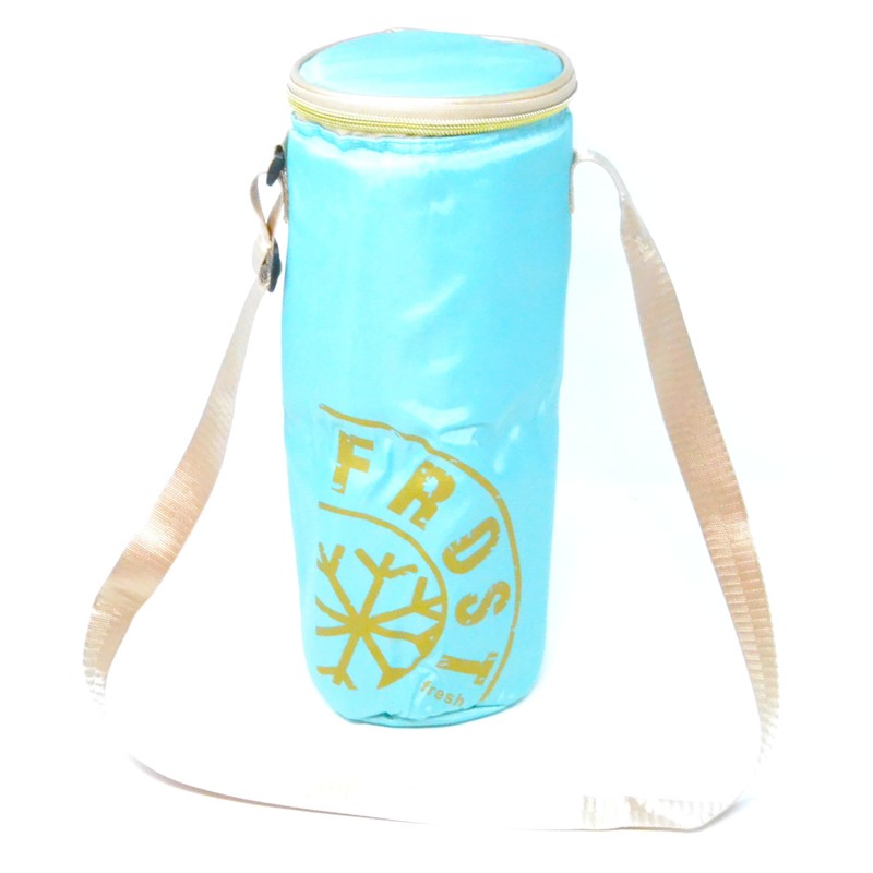 2L Light Blue Bottle Cooler Bag with Shoulder Strap Fridge