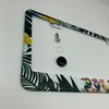 Supdanautodechere Tropical Parrots with Green Palm Leaves License Plate Frame,