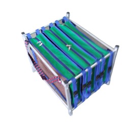 TRANSPORTE MALETA CARGADOR GALPONERAS para GALLOS(Triple) ALUMINIO Rooster Carrier CAGE…