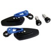 MotorToGo Black Arrow Bar End Mirrors with blue stem Compatible